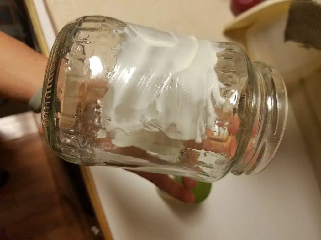 jar covered in mayo