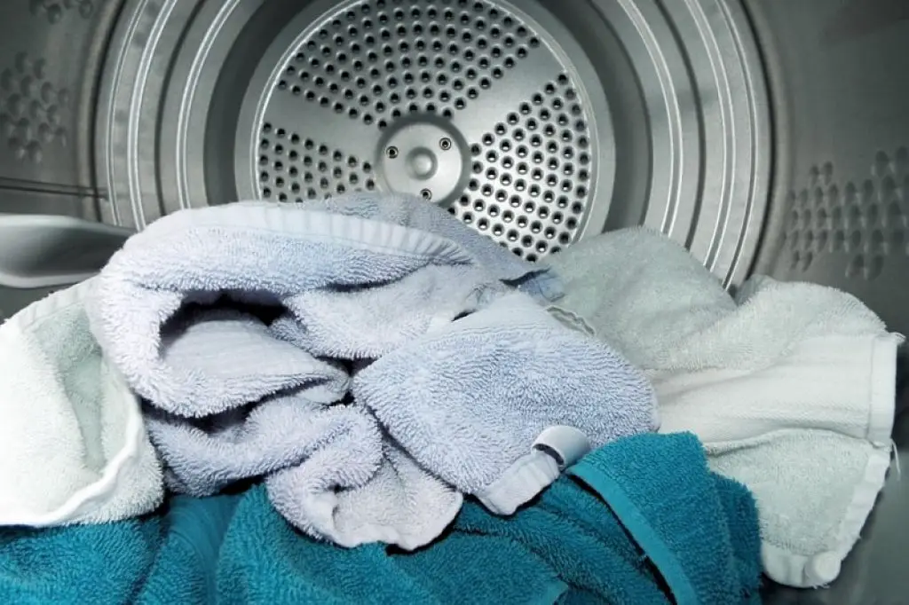 towels in the dryer